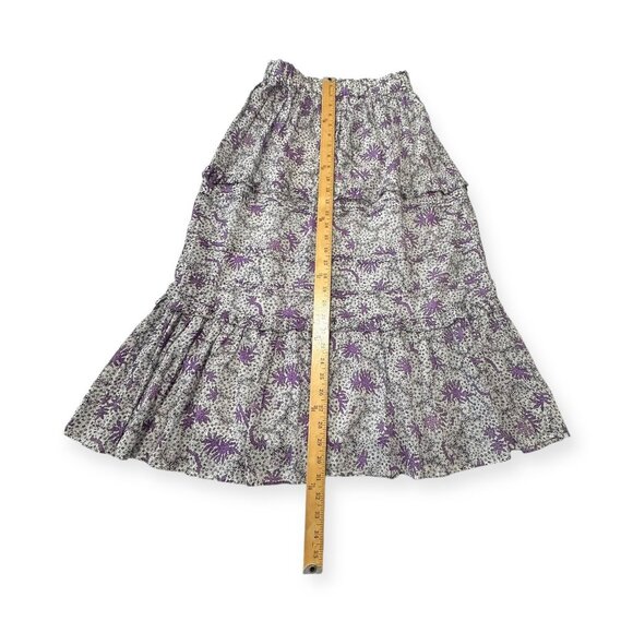 Isabel Marant Étoile Diya Skirt Ecru Lilac FR34 XS NWT $455 Ruffle Tiered - Picture 13 of 15